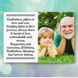 Godfather en Godchild Custom Plaque met Ezel Fotoplaat