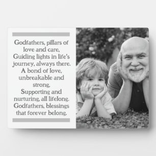 Godfather en Godchild Custom Plaque met Ezel Fotoplaat