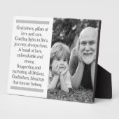 Godfather en Godchild Custom Plaque met Ezel Fotoplaat (Zijkant)