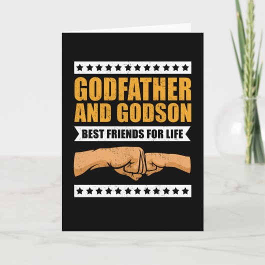 Godfather en Godson beste vrienden voor het leven  Kaart (Voorkant)