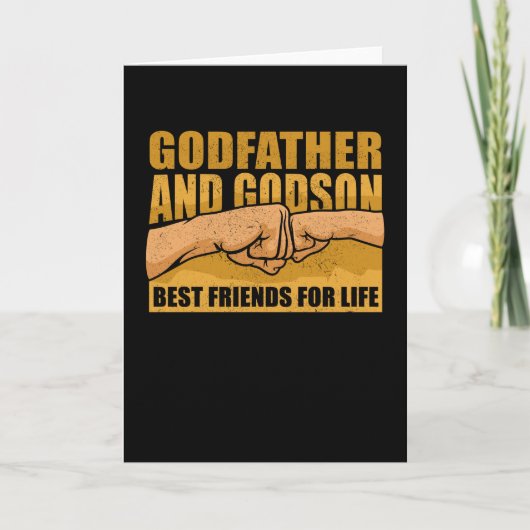 Godfather en Godson beste vrienden voor het leven  Kaart (Voorkant)