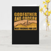 Godfather en Godson beste vrienden voor het leven  Kaart (Gele Bloem)