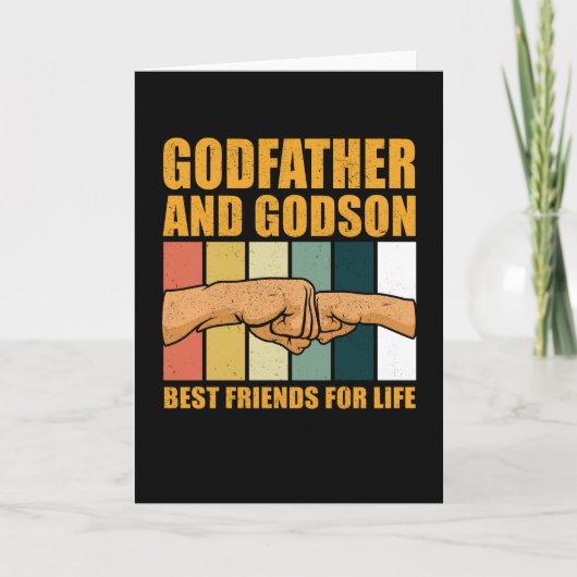 Godfather en Godson beste vrienden voor het leven  Kaart (Voorkant)