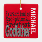 Godfather Extraordinaire CUSTOM Keramisch Ornament (Achterkant)