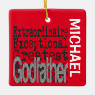 Godfather Extraordinaire CUSTOM Keramisch Ornament