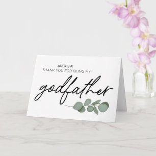Godfather Gift Bedankt dat je mijn godouders bent Kaart