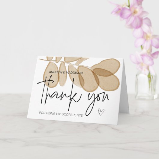 Godfather Gift Bedankt voor het zijn van mijn peet Kaart (Orchidee)