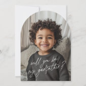Godfather Handwritten Proposal Photo Arch  Kaart (Voorkant)