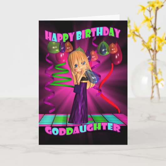 Godfather Happy Birthday met Schattigee kleine Cut Kaart (Gele Bloem)