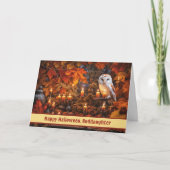 Godfather Happy Halloween met prachtige uil Kaart (Voorkant)