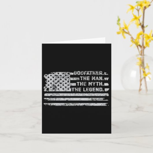 Godfather Het Man Myth Legend Vaderdag Amerikaans Kaart (Gele Bloem)
