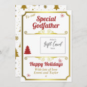 Godfather Kerst Gift Kaart Houder (Voorkant / Achterkant)