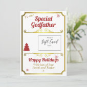 Godfather Kerst Gift Kaart Houder (Staand voorkant)