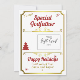 Godfather Kerst Gift Kaart Houder
