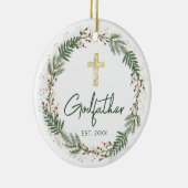 Godfather Kerstkrans Keramisch Ornament (Rechts)