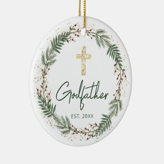 Godfather Kerstkrans Keramisch Ornament (Rechts)