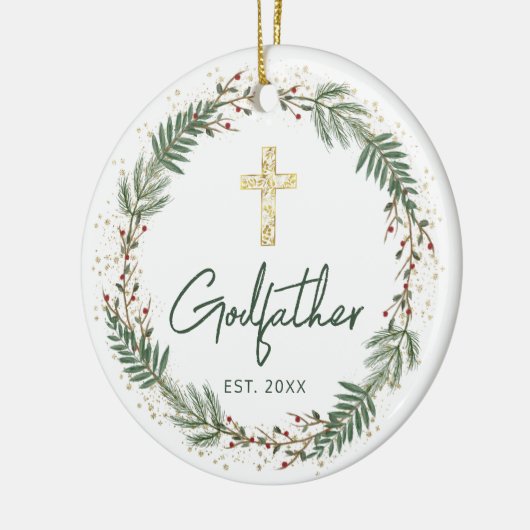 Godfather Kerstkrans Keramisch Ornament (Links)