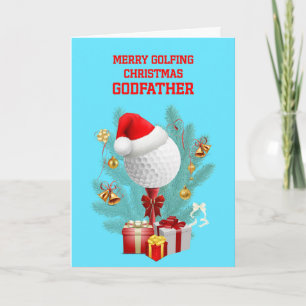 Godfather Kerstmis Golfball Feestdagen Kaart