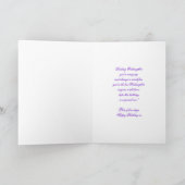 Godfather Leuke Verjaardagskaart, paarse draak met Kaart (Binnen)