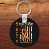 Godfather Leukemie Kanker Bewustzijn Amerikaanse v Sleutelhanger (Voorkant)