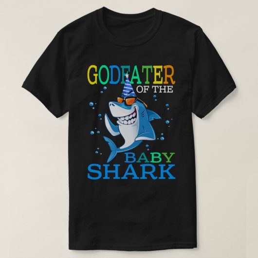 GODFATHER of the Baby Shark Birthday Brother Shark T-shirt (Design voorkant)