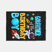 Godfather Of The Birthday Boy Space Astronaut 1st  Fleece Deken (Voorkant (Horizontaal))