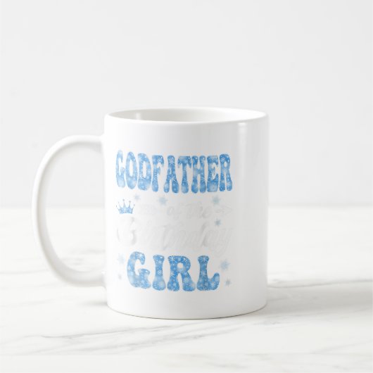 Godfather Of The Birthday Girl Snowflakes Winter C Koffiemok (Links)