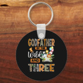 Godfather Of The Wild & Three 3rd Birthday Boy Sleutelhanger (Voorkant)