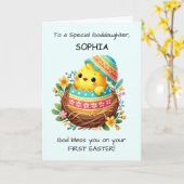 Godfather personaliseren eerste paaszegeningen kaart (Gele Bloem)