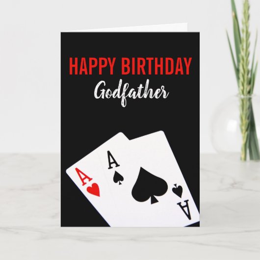 Godfather Poker Verjaardag Kaart (Voorkant)