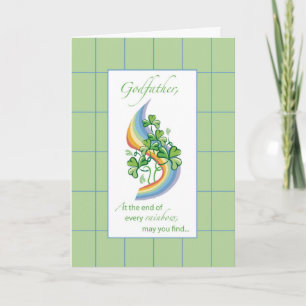 Godfather Religieuze St. Patrick's Day Rainbow Kaart