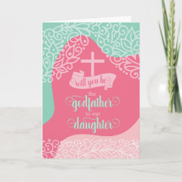 Godfather Request for Daughter Pink and Zee Green Kaart