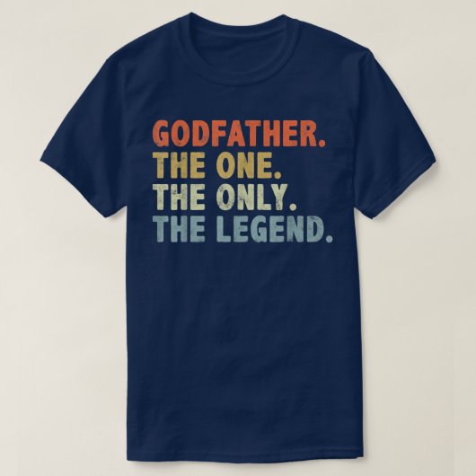 Godfather The One Legend Funny Fathers Day of T-shirt (Design voorkant)