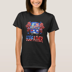 Godfather Truck Amerikaanse Vlag Vuurwerk Patriott T-shirt