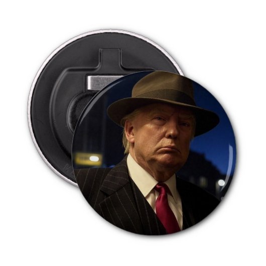 Godfather van Amerika Don J. Trump Button Flesopener (Voorkant)