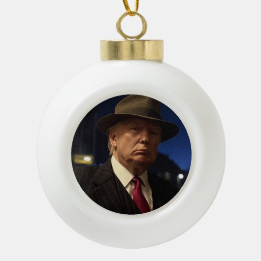 Godfather van Amerika Don J. Trump Keramische Bal Ornament (Voorkant)