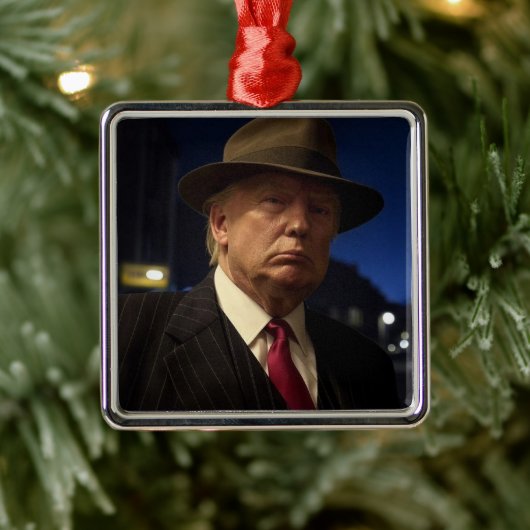 Godfather van Amerika Don J. Trump Metalen Ornament (Boom)