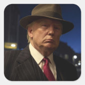 Godfather van Amerika Don J. Trump Vierkante Sticker (Voorkant)