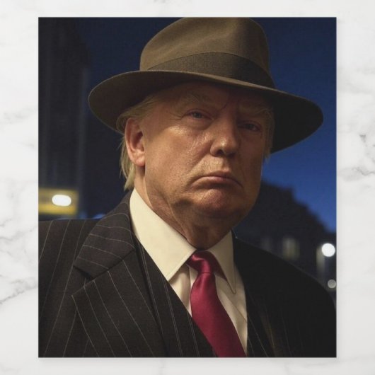 Godfather van Amerika Don J. Trump Wijn Etiket (Enkel label)