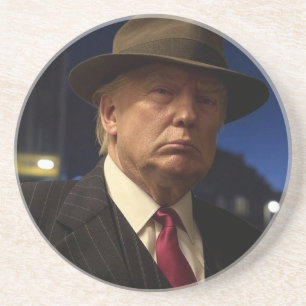 Godfather van Amerika Don J. Trump Zandsteen Onderzetter