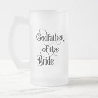 Godfather van de Bride Frosted Glass Beer Mok