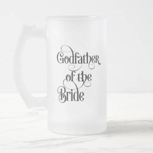 Godfather van de Bride Frosted Glass Beer Mok (Links)