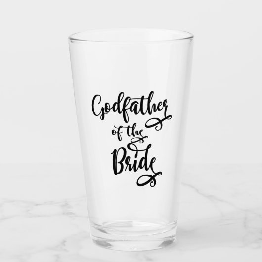 Godfather van de Bride Glas (Voorkant)