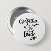 Godfather van de Bride Ronde Button 7,6 Cm (Voorkant /achterkant)