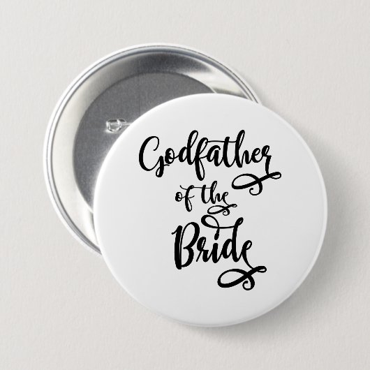 Godfather van de Bride Ronde Button 7,6 Cm (Voorkant /achterkant)