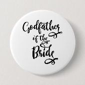 Godfather van de Bride Ronde Button 7,6 Cm (Voorkant)