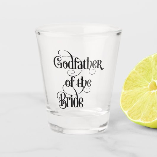 Godfather van de bride Shot Glass Glas (Voorkant)