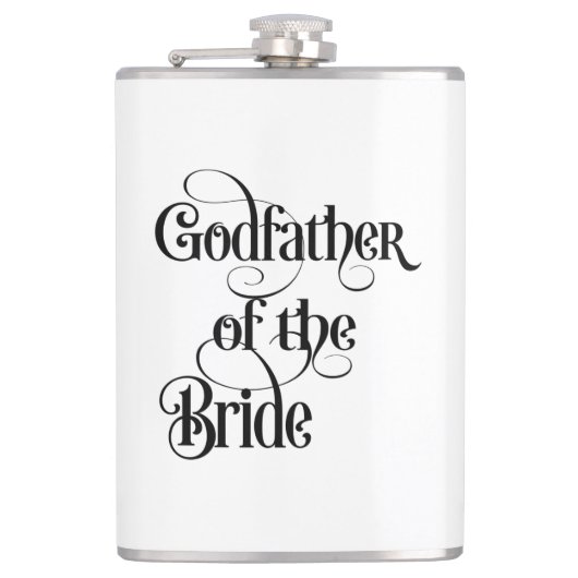 Godfather van de Bruid Fles Heupfles (Voorkant)