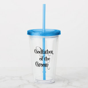 Godfather van de bruidegom Acryl Tumbler Drinkbeker