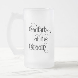 Godfather van de Bruidegom Bevroren Glas Bierpul Matglas Bierpul